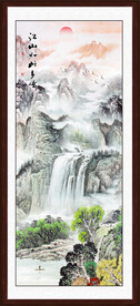 竖幅山水画