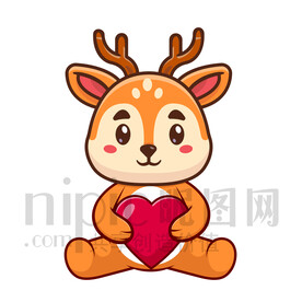 可爱卡通梅花鹿小鹿