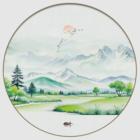 水墨山水画