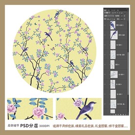 手绘花鸟包装礼盒