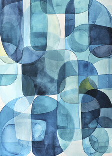 蓝色抽象装饰画