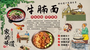 牛腩面背景墙