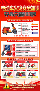 电动车消防安全展架