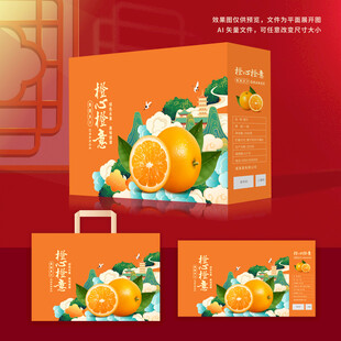 橙子包装 脐橙礼盒
