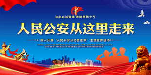 公安主题活动背景