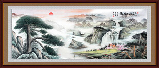 迎客松国画