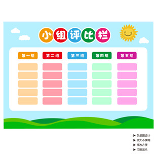 小组评比栏班级之星