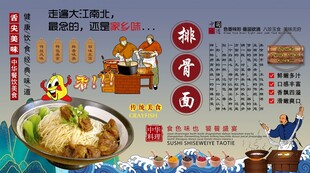 排骨面背景墙