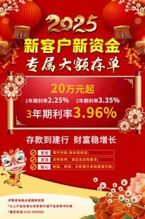 银行大额存单海报