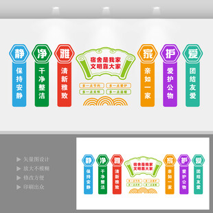 宿舍文明文化墙