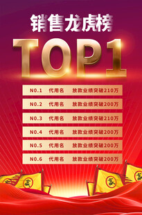 销售龙虎榜海报