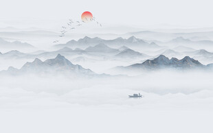 山水水墨画