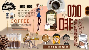 咖啡背景墙