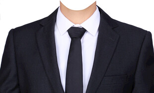 男士黑领带正装西服西装衣服素材