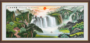 聚宝盆山水画