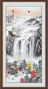 竖幅山水画