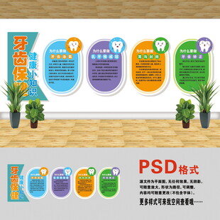 牙齿保健文化墙