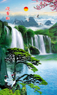 竖幅山水画