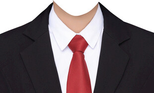 女黑西服正装红领带衣服素材