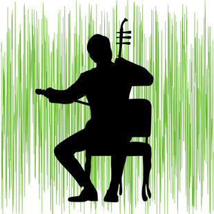 二胡演奏者剪影