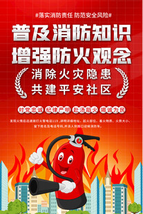 社区消防安全海报