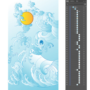 浪花捧月