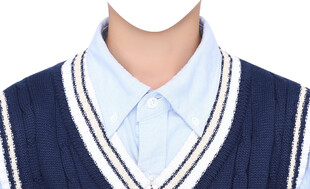 男学生马甲证件照衣服素材