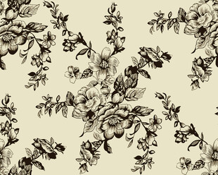 复古花卉图案纹理背景
