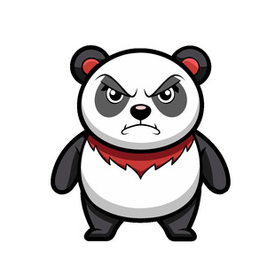 愤怒熊猫卡通形象