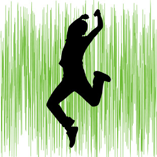 跳跃的活力身影