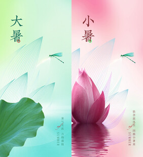 大暑小暑节气海报