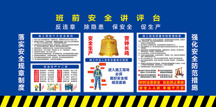 建筑施工安全讲评台宣讲台展板