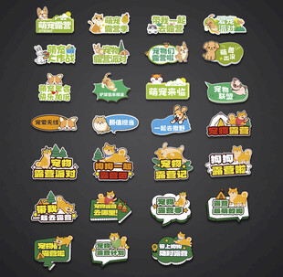 宠物露营手举牌