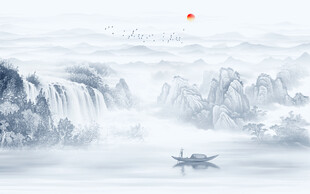 国画水墨山水