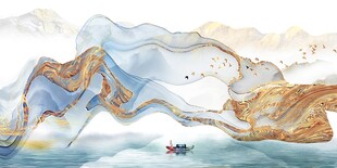 抽象山水画