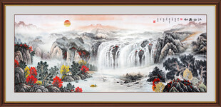 高山流水国画