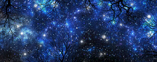 仰视星空夜空