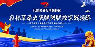 消防队伍演习展板