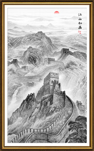 长城水墨玄关装饰画