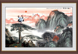 旭日东升国画