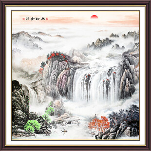 旭日东升国画