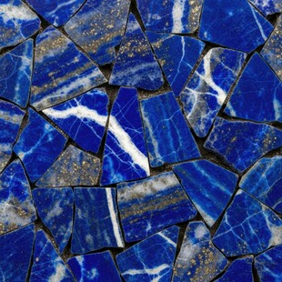蓝色碎瓷片马赛克纹理
