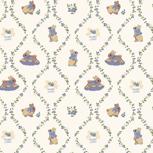 小熊花卉图案可爱壁纸