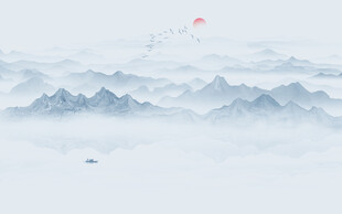 山水水墨画