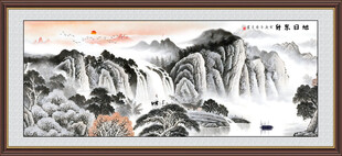 旭日东升国画