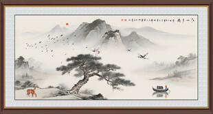 迎客松国画
