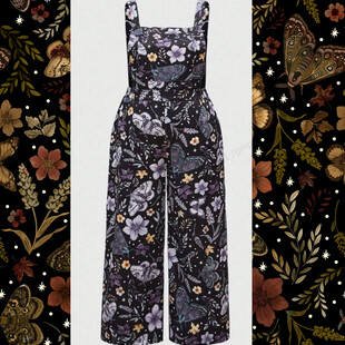 复古花卉蝴蝶图案纹理