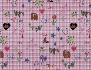 粉色格子可爱图案背景