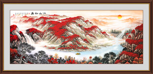 旭日东升国画