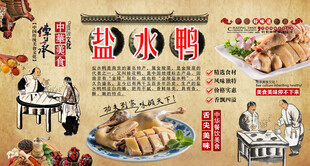 盐水鸭背景墙